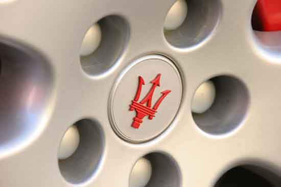 Maserati wheel detail photograph.