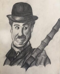 Charlie Chaplin portrait, Artist Nicholas Teti III